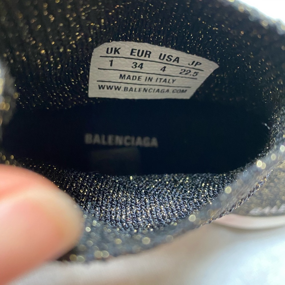 NIB Balenciaga SPEED TRAINERS Black/gold, 34 - Picture 14 of 16